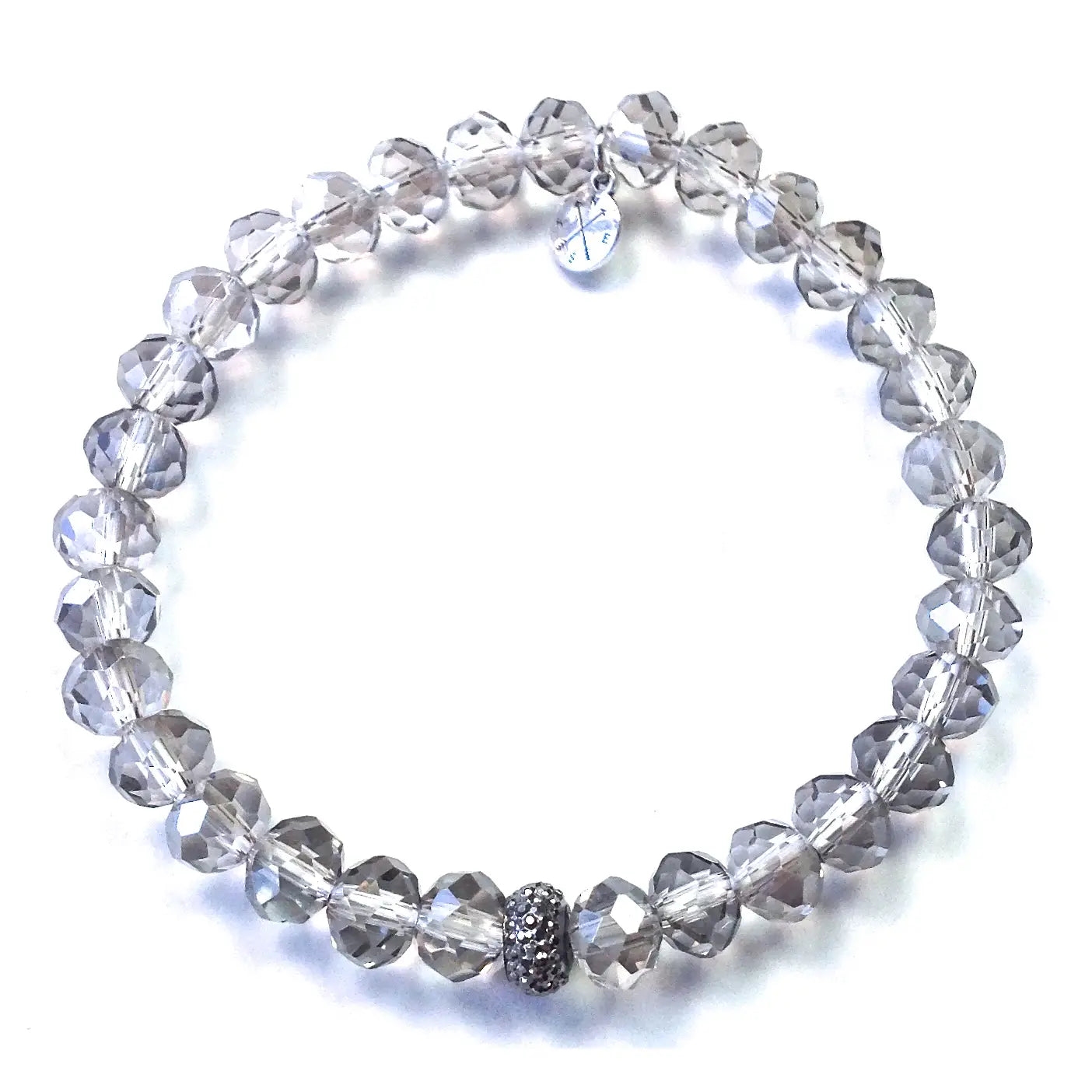 Faceted Glass Stretch Bracelet - Multiple Colors