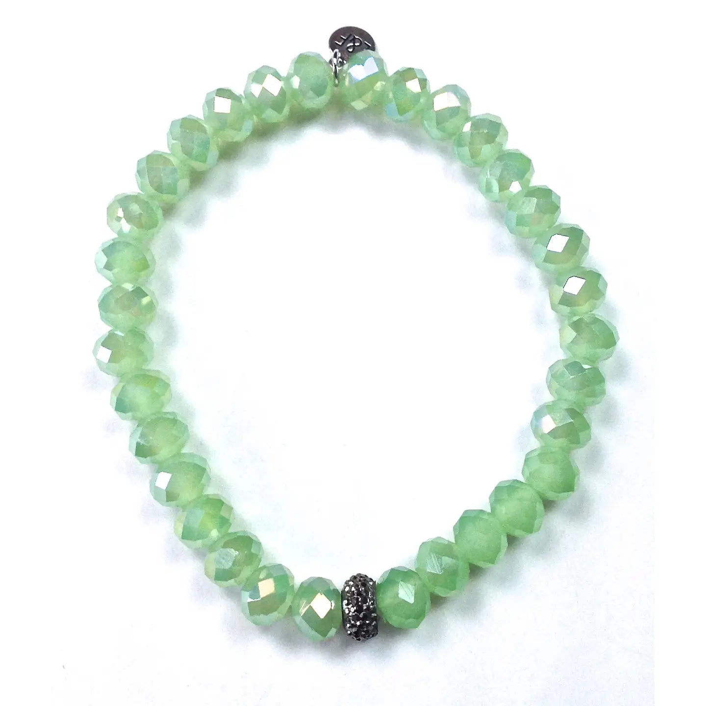 Faceted Glass Stretch Bracelet - Multiple Colors