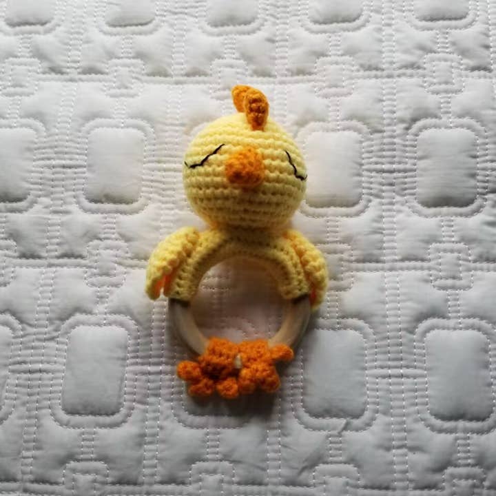 Crochet & Wood Rattle - Multiple Animals