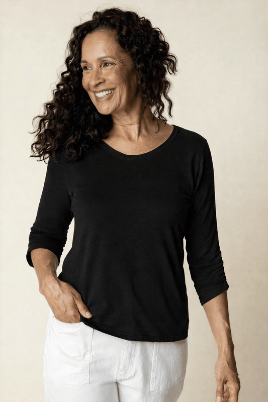 Habitat Tees Habitat Cotton Pebble Ruched Sleeve Tee - Multiple Colors 57128670 Habitat Cotton Pebble Ruched Sleeve Tee - Multiple Colors