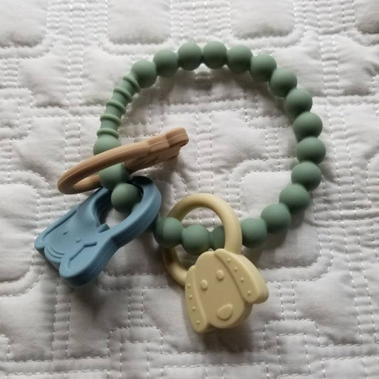 D & C Toys Children's Accessories All Silicone Animals Teether Ring 11275230 All Silicone Animals Teether Ring