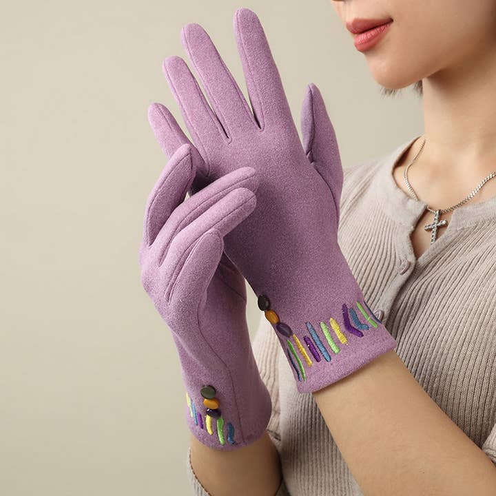 3 Button Touch Screen Glove - Multiple Colors