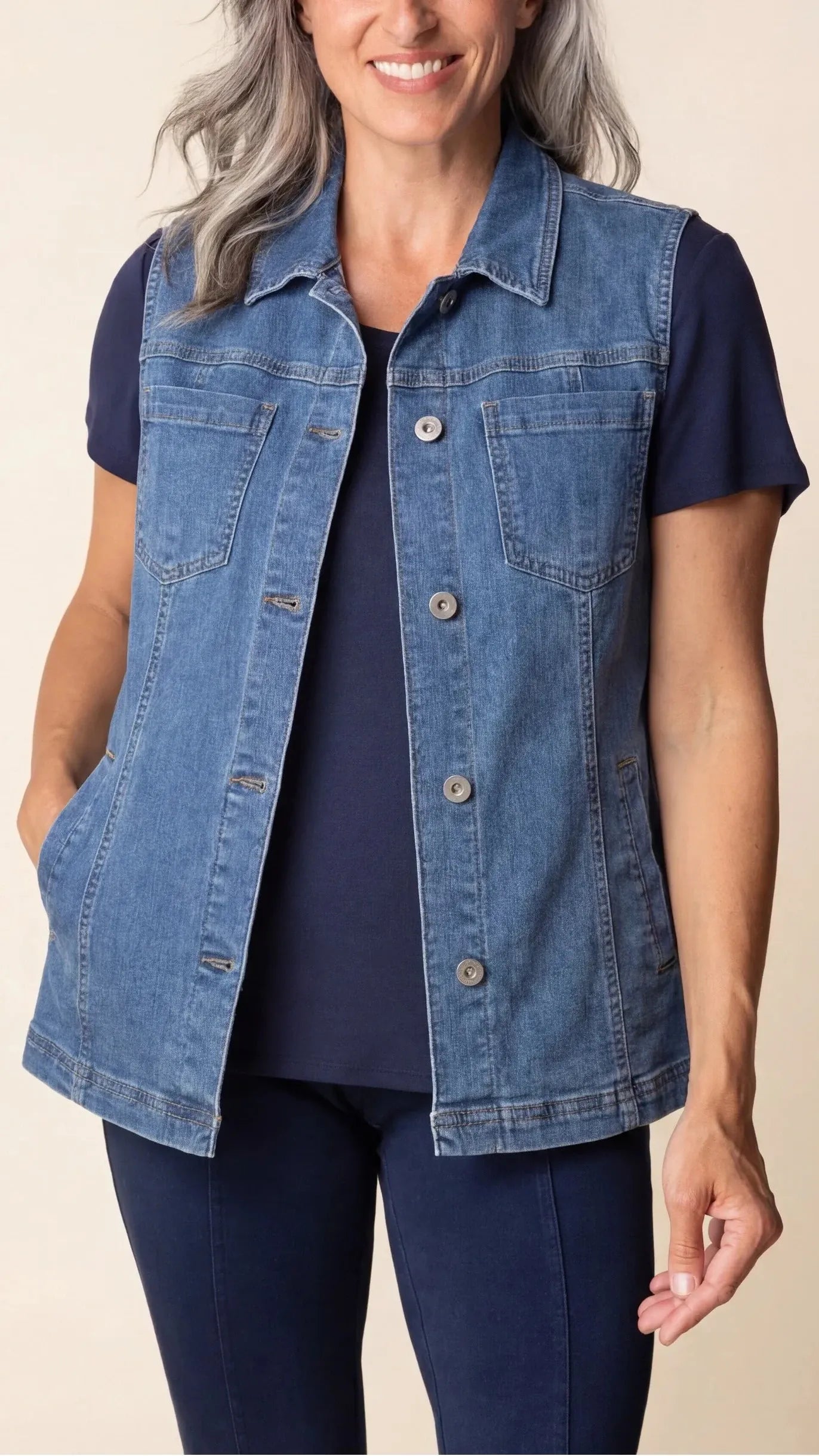 Habitat Vests Habitat Stretch Denim Vest 64432350 Habitat Stretch Denim Vest