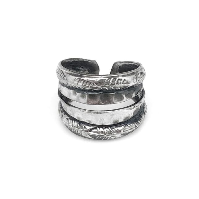 Anju Jewelry Rings Anju Jewelry Silver Kashi Embossed Ring - Multiple Styles 03501278 Anju Jewelry Silver Kashi Embossed Ring - Multiple Styles