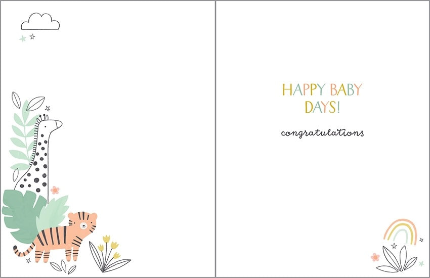 Gina B Designs In the Jungle Baby Card