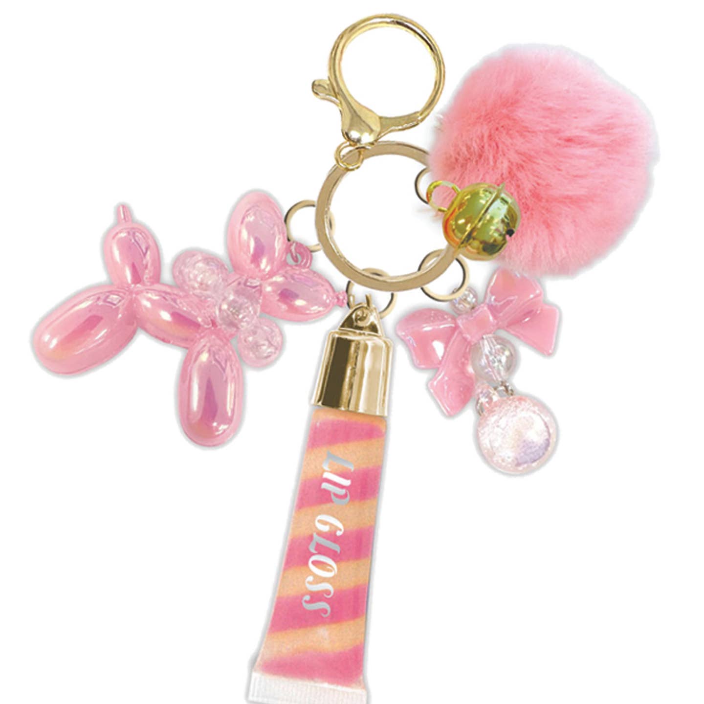 Hot Focus Children's Accessories Trendy Lip Gloss with Keychain 48000222 Trendy Lip Gloss with Keychain