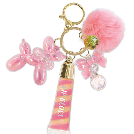 Hot Focus Children's Accessories Trendy Lip Gloss with Keychain 48000222 Trendy Lip Gloss with Keychain
