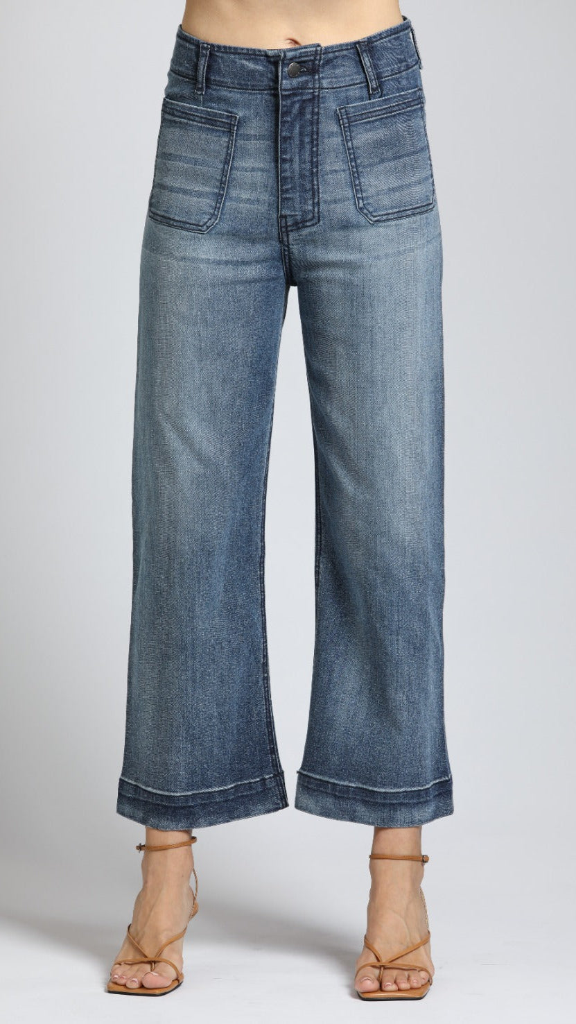 APNY Cropped Wide Leg Denim - Multiple Colors
