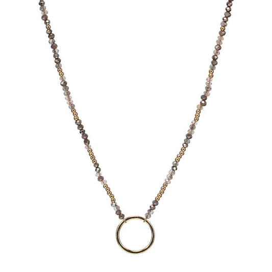Kole Design Necklaces Kole Design Threaded Crystal Necklace - Multiple Colors Kole Design Threaded Crystal Necklace - Multiple Colors