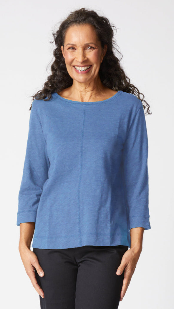 Habitat Cotton Pebble Coverstitch Boatneck - Multiple Colors