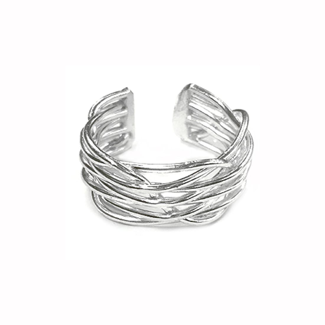 Anju Jewelry Rings Anju Jewelry Silver Woven Wires Ring 08109790 Anju Jewelry Silver Woven Wires Ring