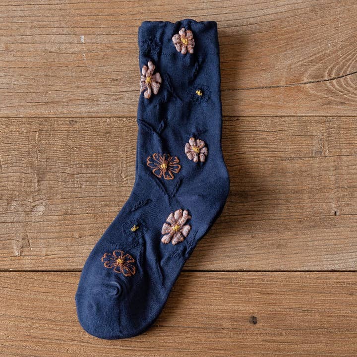 Flower Midtube Sock - Multiple Colors