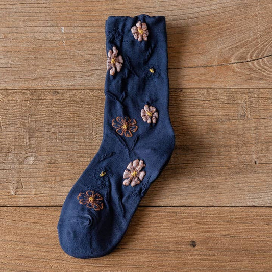 ACCITY Socks Flower Midtube Sock - Multiple Colors 18378718 Flower Midtube Sock - Multiple Colors