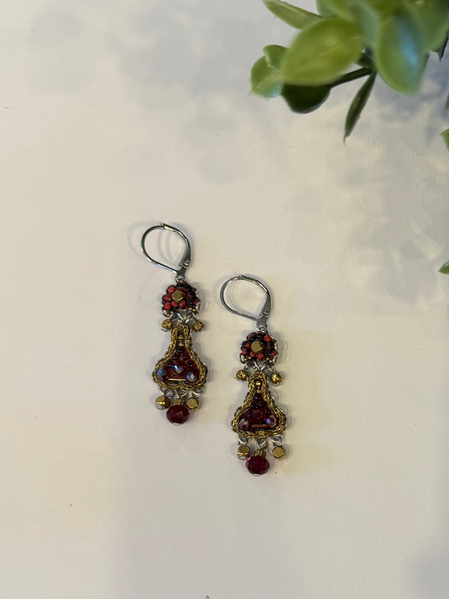 Ayala Bar Noble Wine Set Claret Earrings