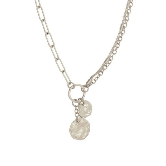 Joy Susan Necklaces Mixed Chain Drop Pendant Necklace - Multiple Metals 44849630 Mixed Chain Drop Pendant Necklace - Multiple Metals