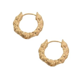 Joy Susan Earrings Hammerted Hinge Hoop Earrings - Multiple Metals Hammerted Hinge Hoop Earrings - Multiple Metals