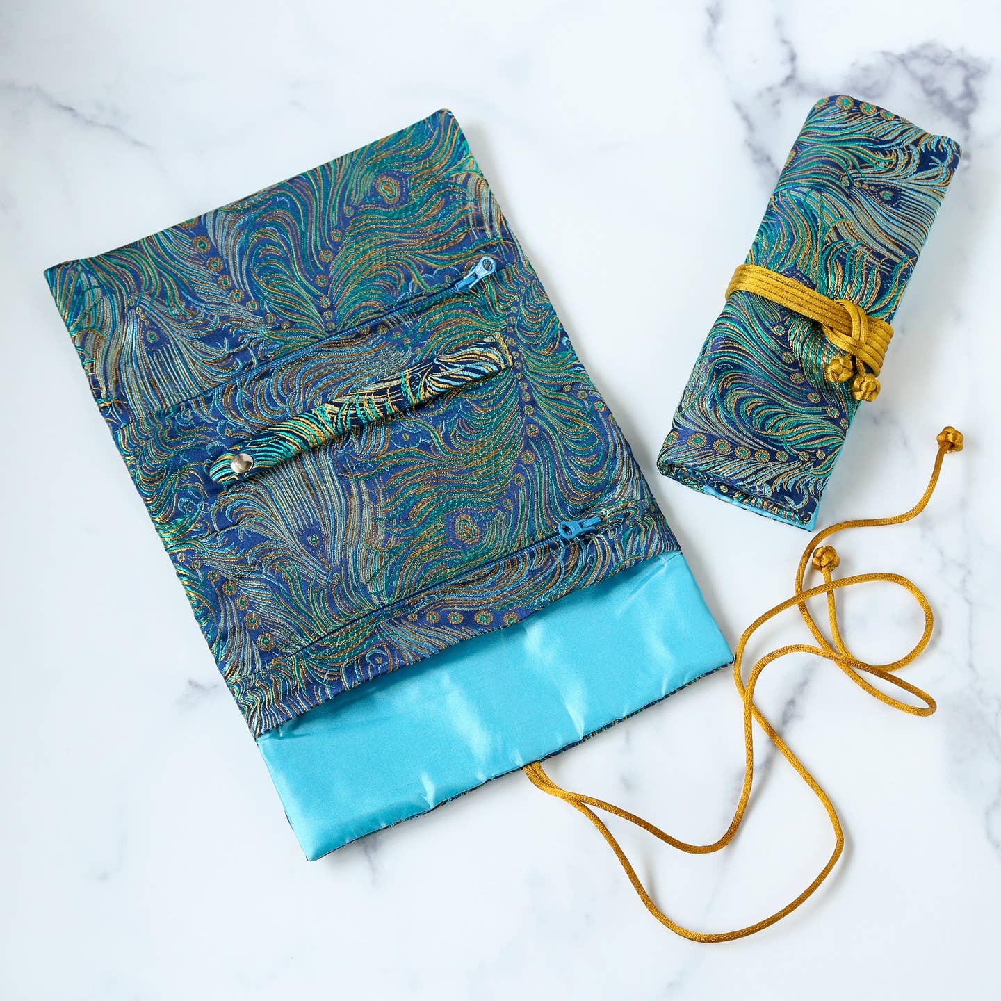 Brocade Jewelry Roll - Multiple Patterns