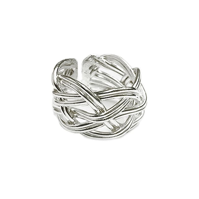 Anju Jewelry Rings Anju Jewelry Silver Wide Braid Ring 90361310 Anju Jewelry Silver Wide Braid Ring