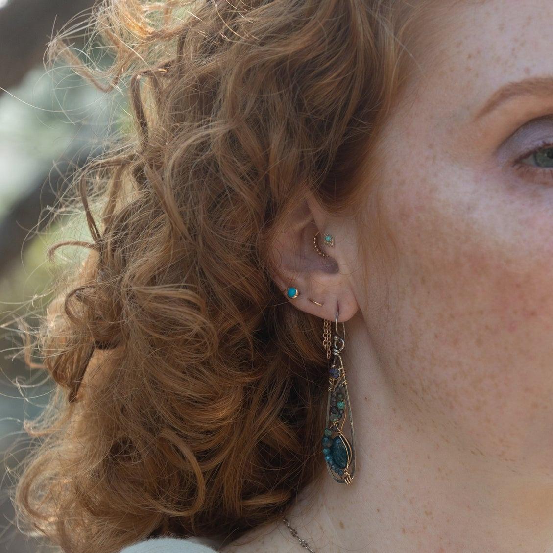 Art By Any Means Apatite Jewel Drop Earrings