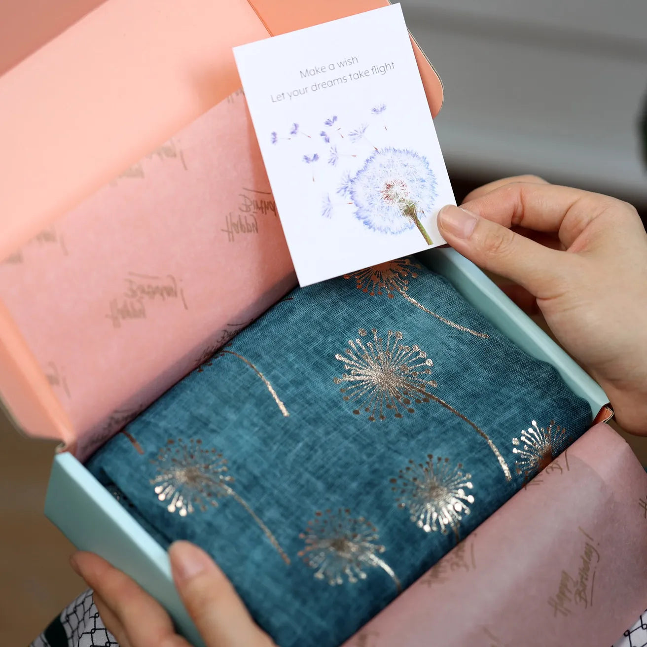 Studio Hop Scarves Studio Hop Thinking of You Rose Gold Dandelion Scarf 63206110 Studio Hop Thinking of You Rose Gold Dandelion Scarf