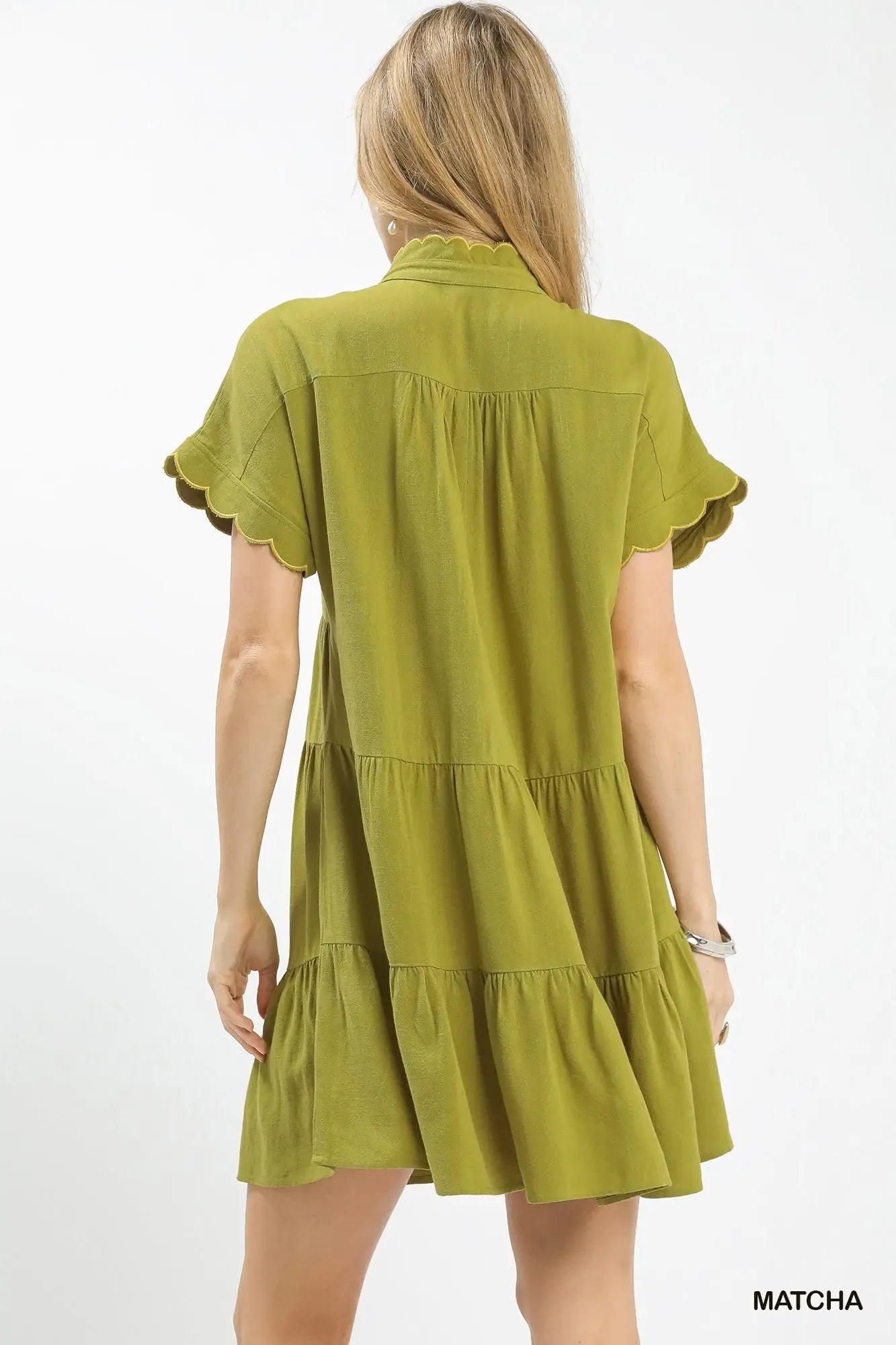 Umgee Dresses Umgee V-Neck Ruffled Tiered Dress Umgee V-Neck Ruffled Tiered Dress
