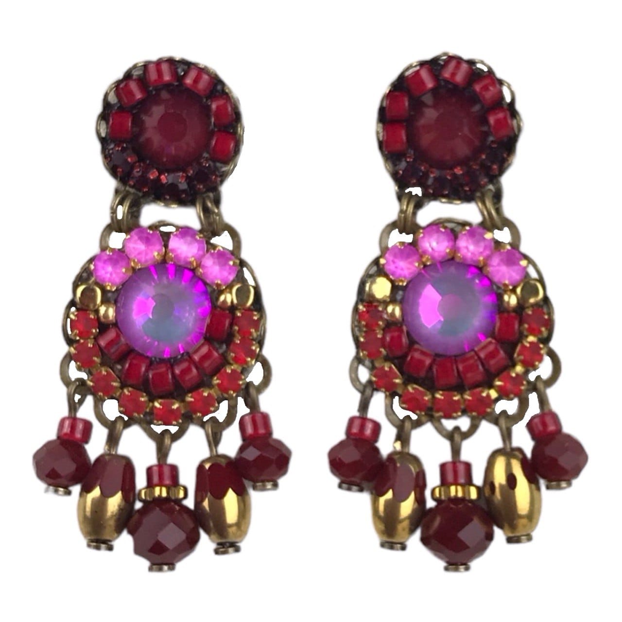 Melizi Jewelry Earrings Melizi Jewelry Lila Passion Crystal Earrings 39023070 Melizi Jewelry Lila Passion Crystal Earrings
