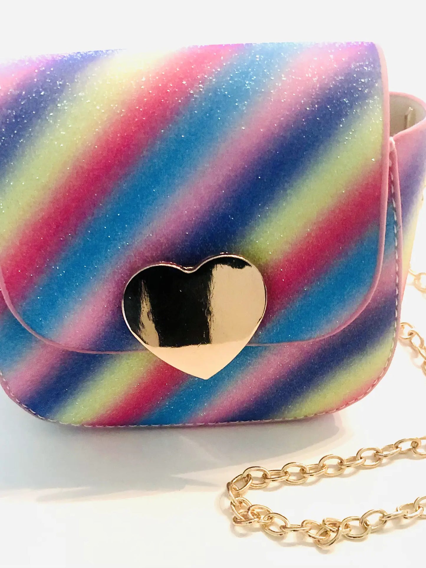 Sparkle Sisters Rainbow Chain Crossbody Purse