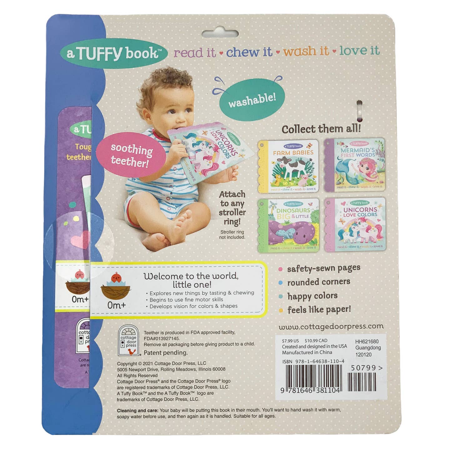 Baby Teether Indestructible Book - Multiple Stories