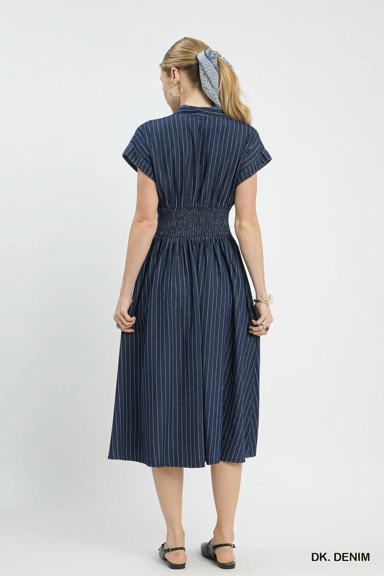 Umgee Dresses Umgee Dolman Sleeve Chambray Midi Dress - Multiple Colors Umgee Dolman Sleeve Chambray Midi Dress - Multiple Colors