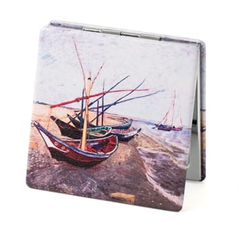 Value Arts Compact Mirrors Value Arts Van Gogh's Fishing Boats on the Beach Compact Mirror 63138270 Value Arts Van Gogh's Fishing Boats on the Beach Compact Mirror