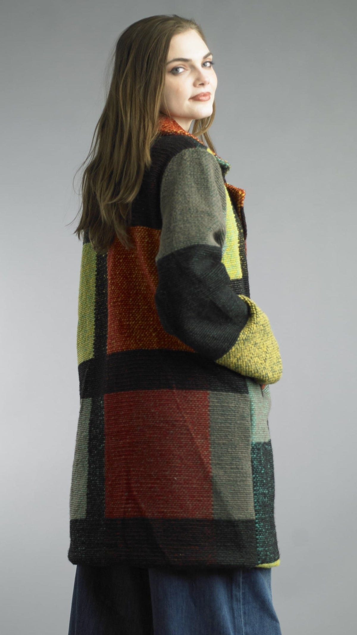 Tempo Paris Jackets Tempo Paris Color Block Knit Long Jacket Tempo Paris Color Block Knit Long Jacket