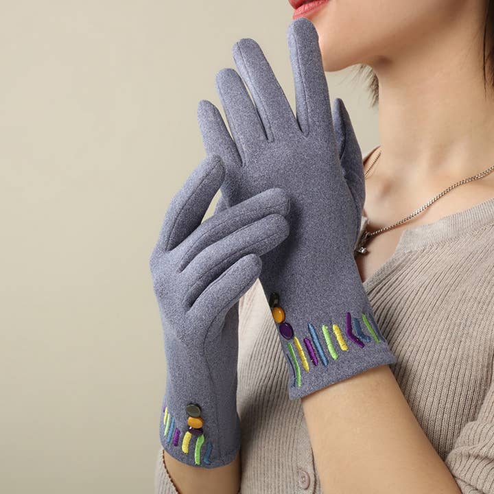 3 Button Touch Screen Glove - Multiple Colors