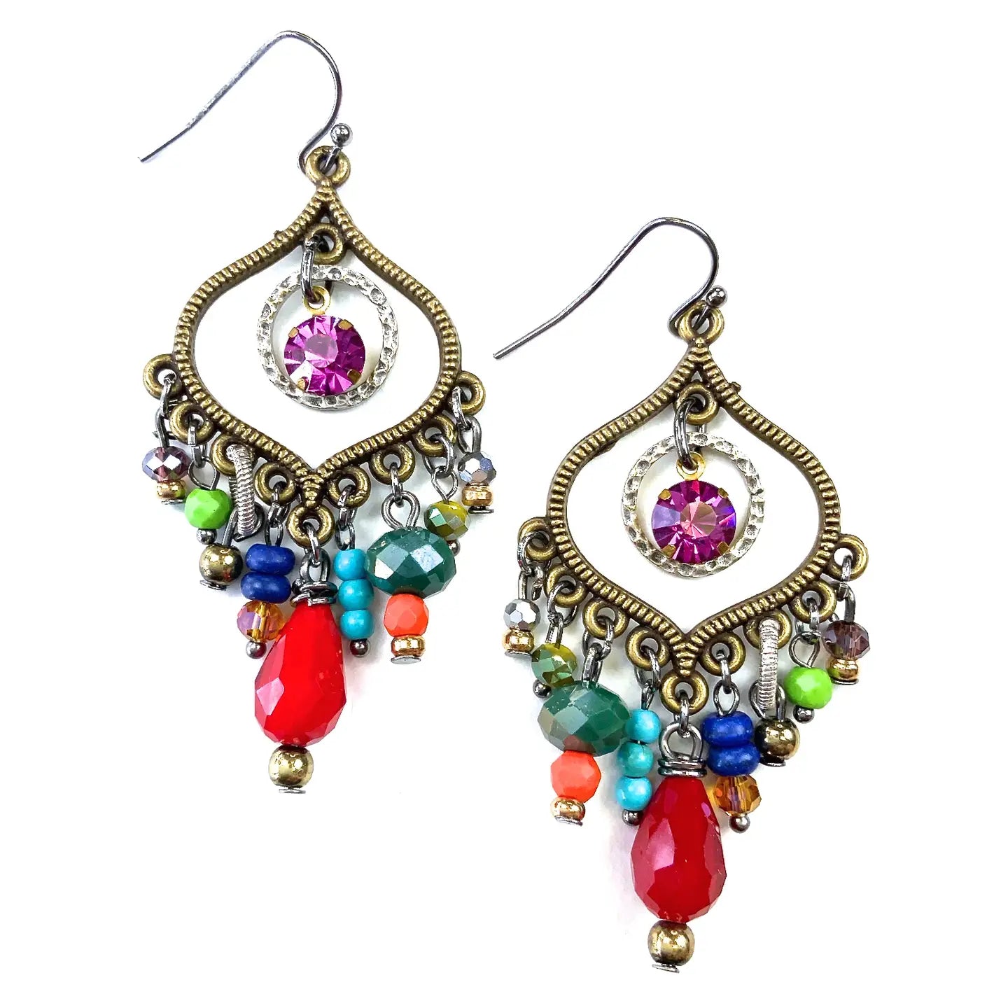 Mixed Bead Harem Earrings