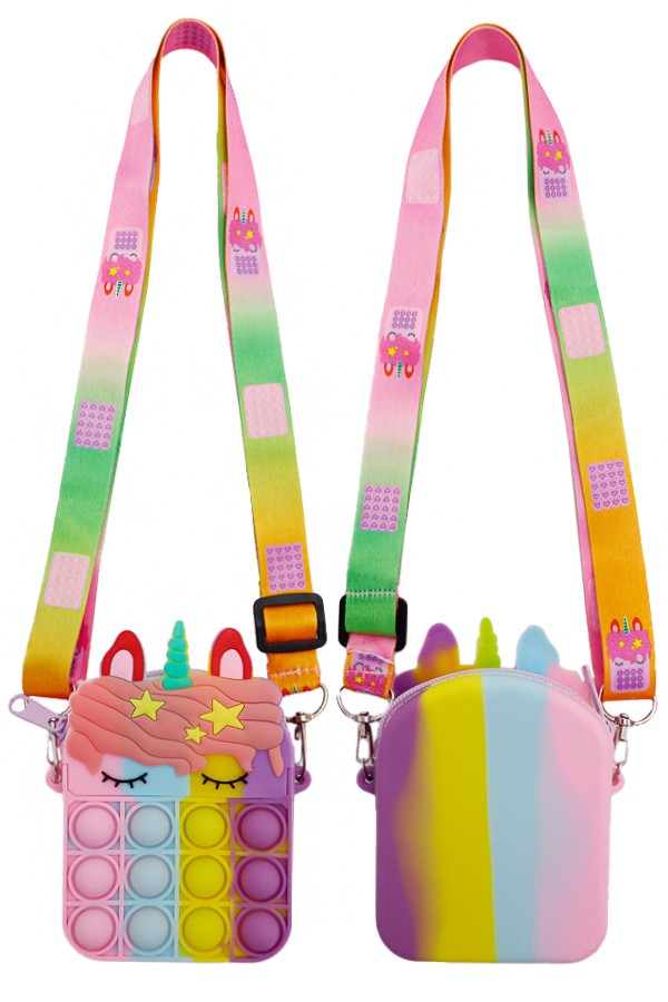 Multicolor Unicorn Pop-It Bag - Multiple Colors