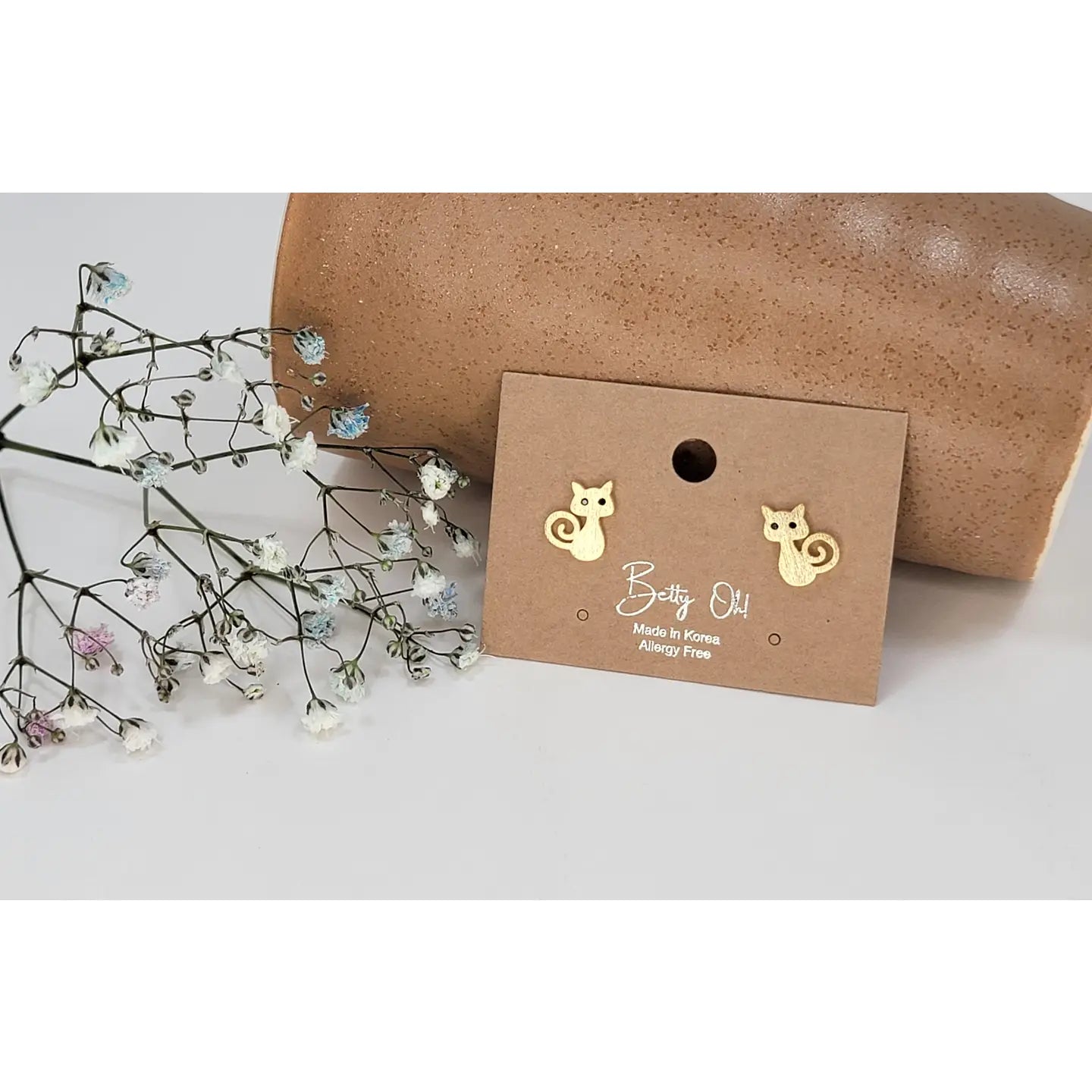 Betty Oh Cat Studs - Multiple Colors