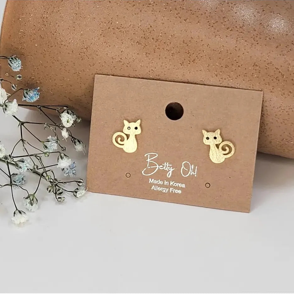 Betty Oh Jewelry Earrings Betty Oh Cat Studs - Multiple Colors 92056542 Betty Oh Cat Studs - Multiple Colors