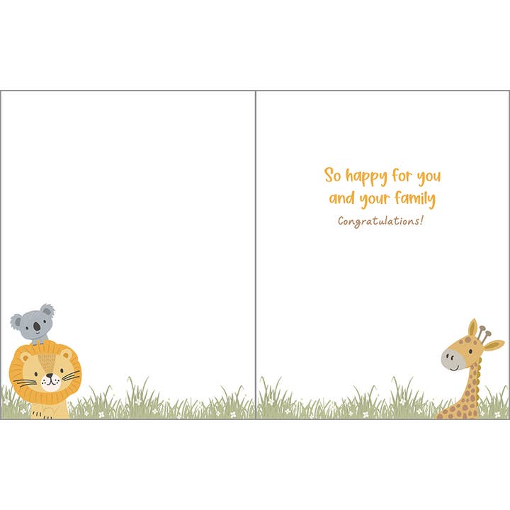 Gina B Designs Animal Hammock Baby Card