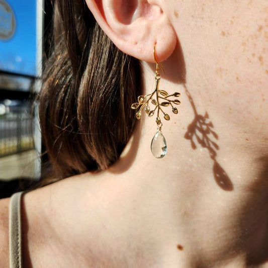 Edgy Petal Earrings Edgy Petal Green Amethyst Gold Tree Earrings 44333278 Edgy Petal Green Amethyst Gold Tree Earrings