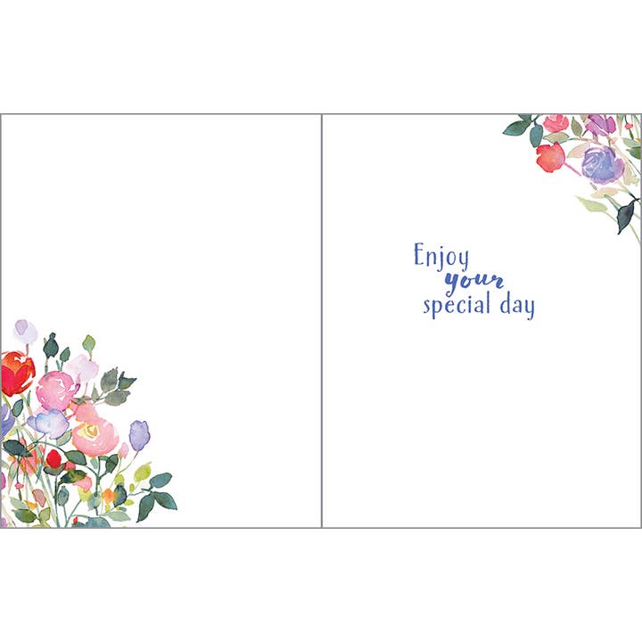 Gina B Designs Lovely Roses Birthday Card