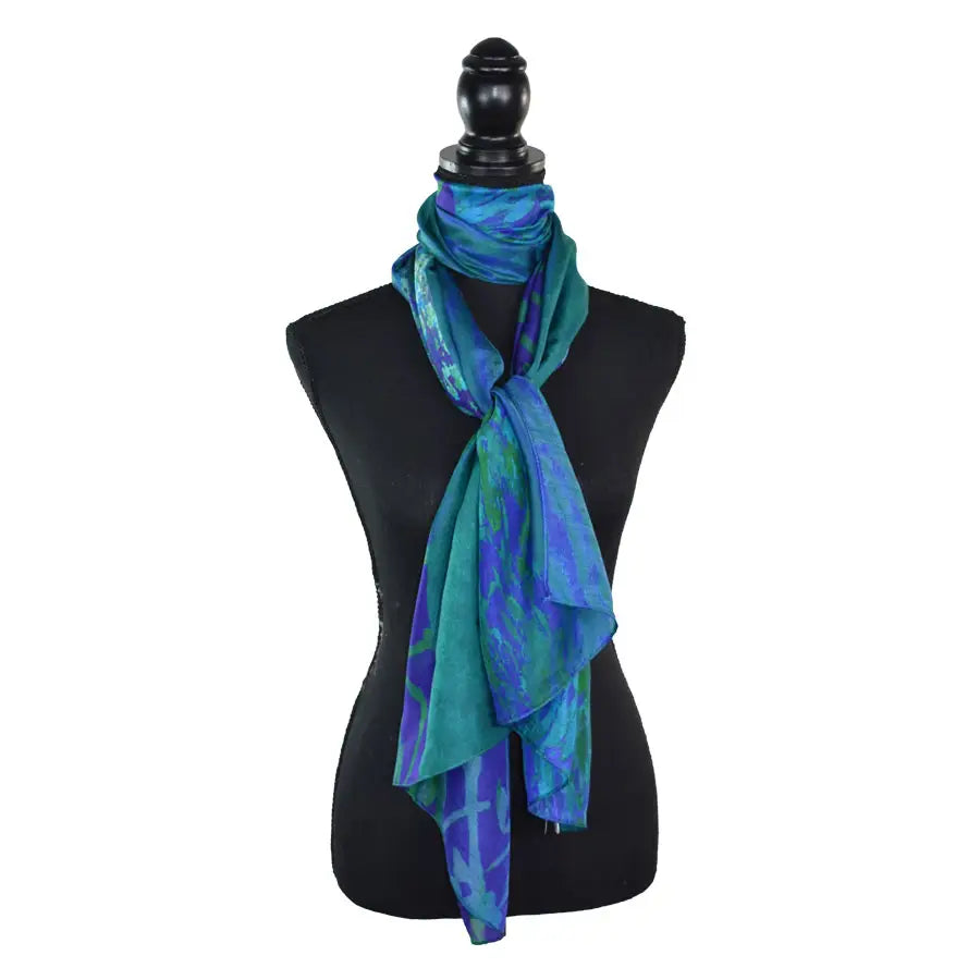 Dupatta Holloday Mixed Motif Silk Scarf - Multiple Colors