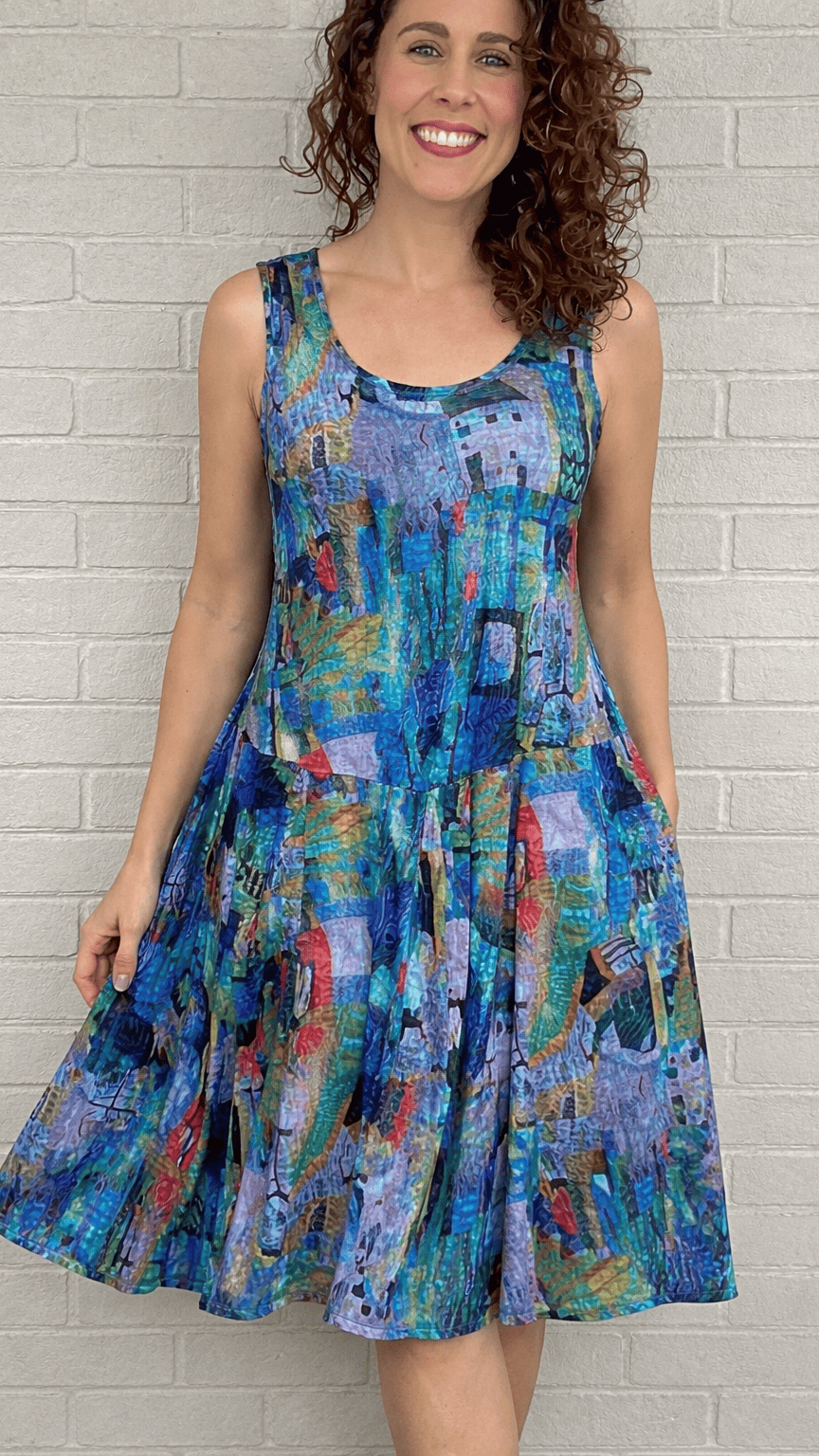Shana Apparel Dresses Shana Apparel Cotton Slub Swing Dress - Multiple Prints 27837406 Shana Apparel Cotton Slub Swing Dress - Multiple Prints