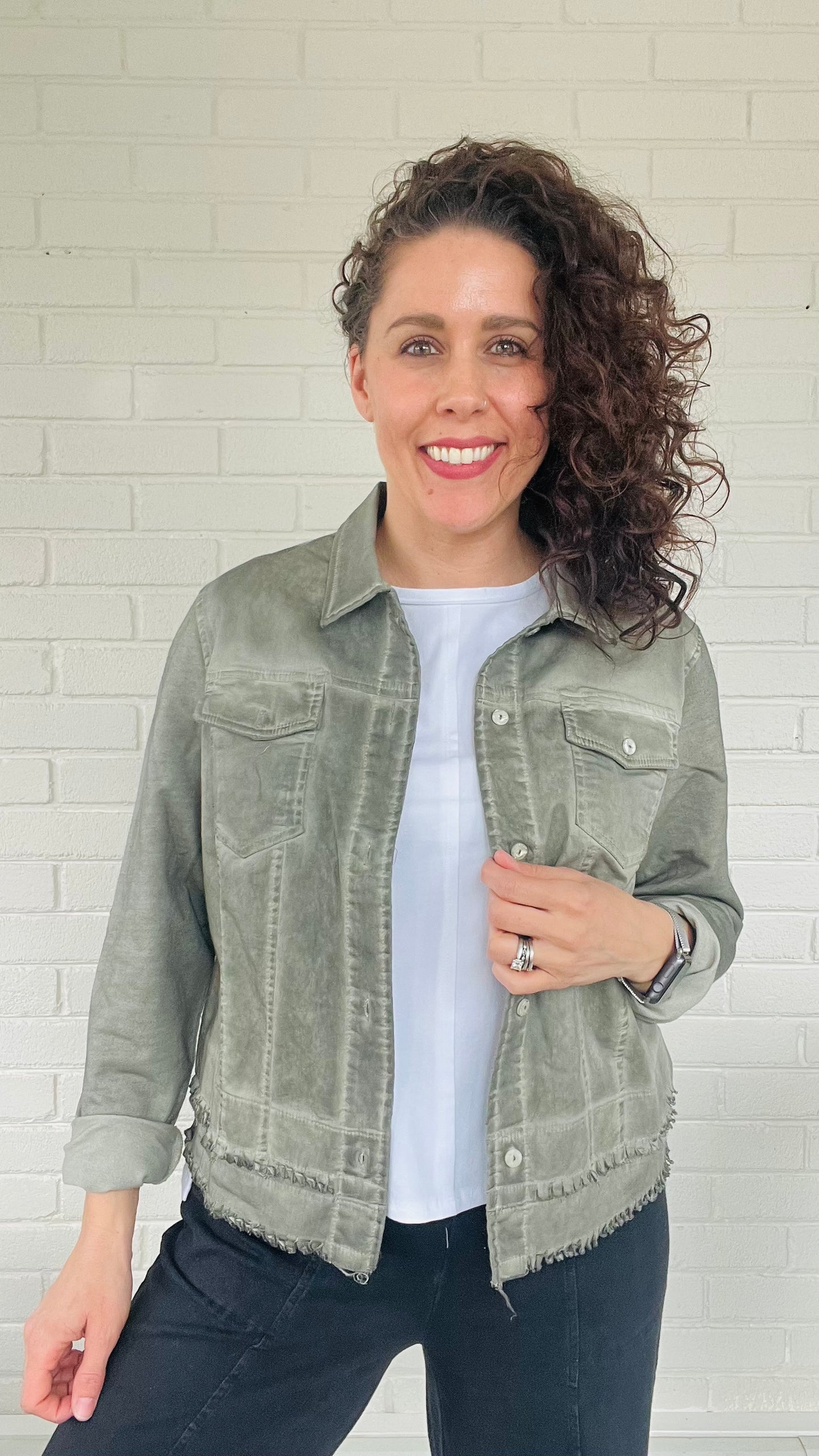 Picadilly Cropped French Terry Jacket