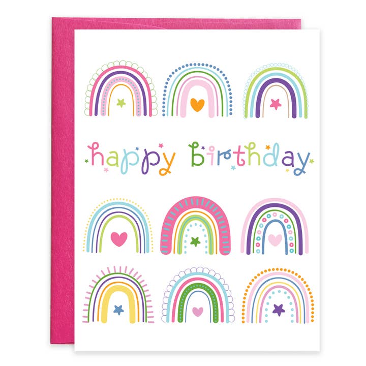 Gina B Designs Rainbows Birthday Card