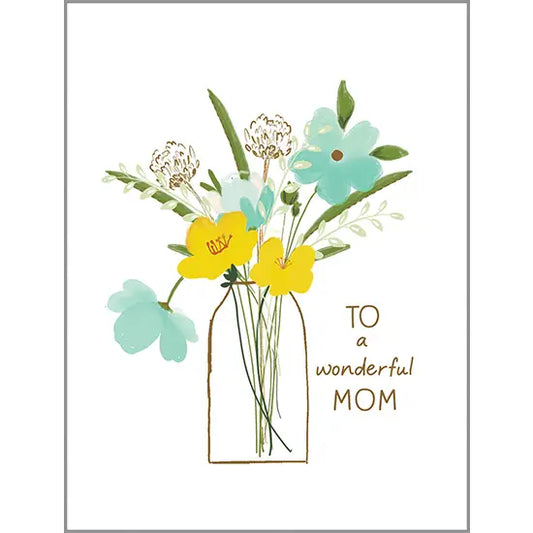 Gina B Designs Yellow Flower Vase Card