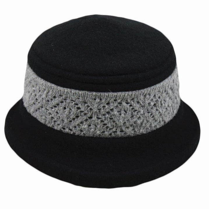 Jeanne Simmons Boiled Wool Lace Detail Hat