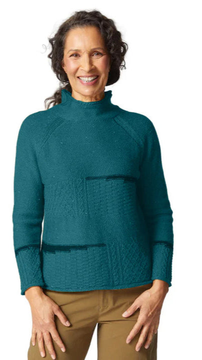 Habitat Harvest Tweed Mixed Cable Stitch Pullover - Multiple Colors