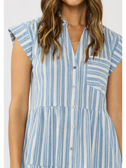 Lovestitch Dresses Striped Tiered Dress Striped Tiered Dress