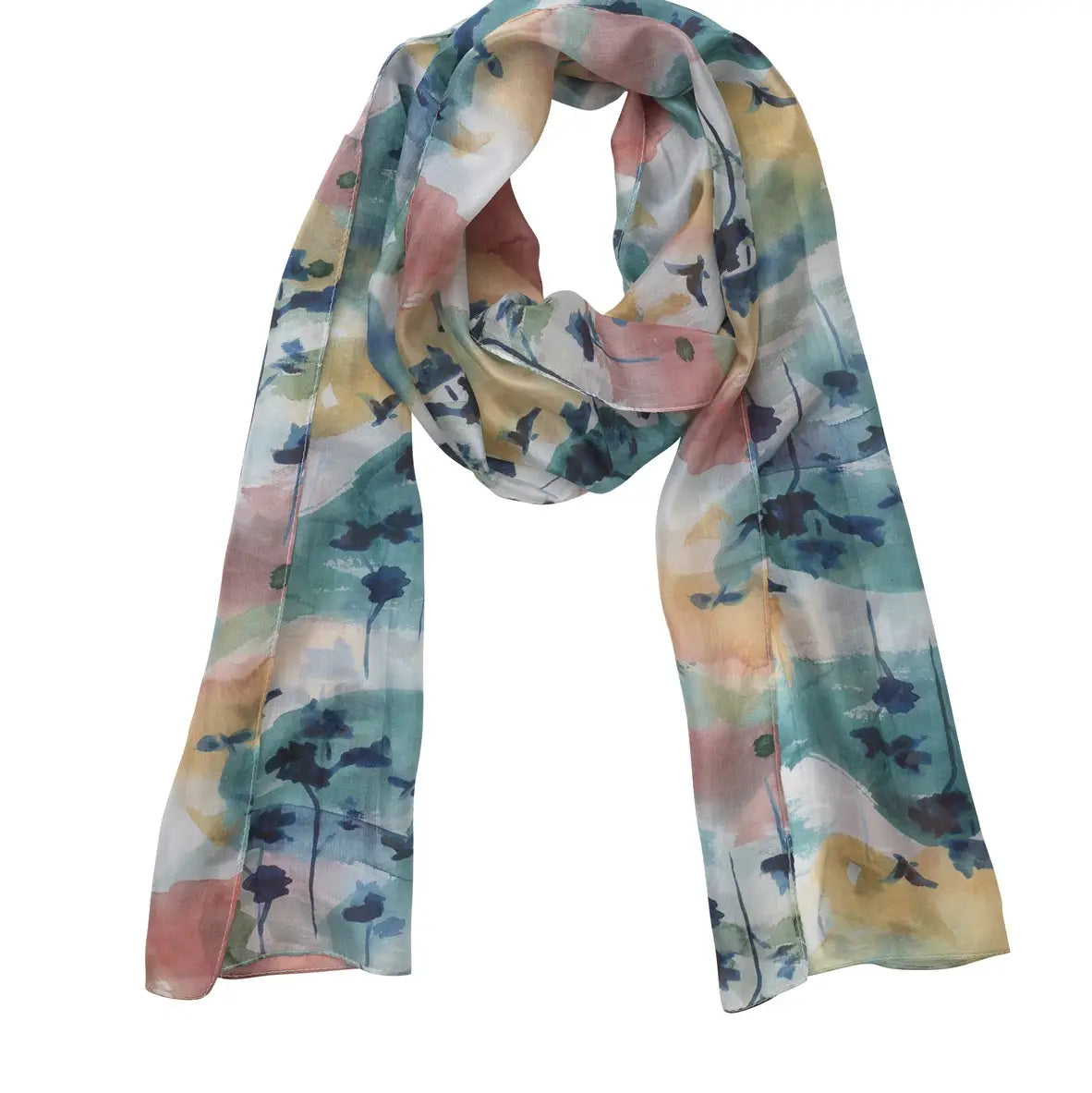 Quintessential Scarves Quintessential Lyth Multi Silk Scarf Quintessential Lyth Multi Silk Scarf