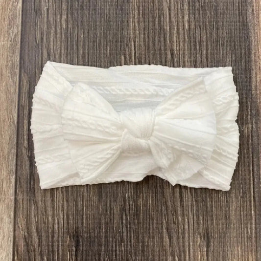 The Hair Bow Company Children's Accessories Cable Knit Bow Headband - Multiple Colors 87771102 Cable Knit Bow Headband - Multiple Colors