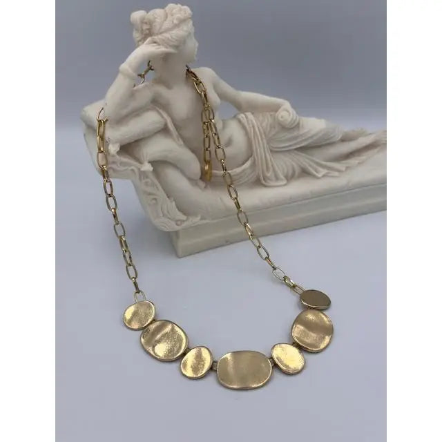 Volare Necklaces Volare Lunar Flow Pebble Necklace - Multiple Metals #2BR39S Volare Lunar Flow Pebble Necklace - Multiple Metals #2BR39S